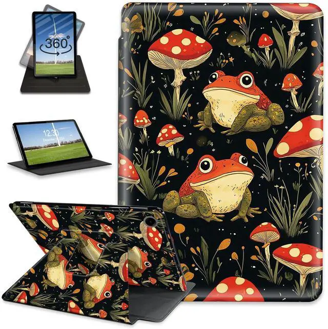Main image of FQSXFIFN for Samsung Galaxy Tab A9 Plus Case10.9-inch Rotating, Auto Wake Sleep for Samsung A 9 Plus Tablet Case, Case for Galaxy Tab A9+ Leather, Tablet Cover for Woman Man Red Frog