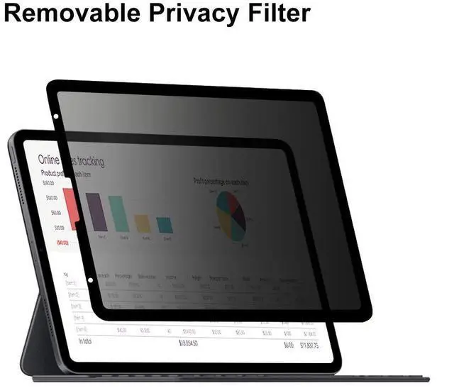 Main image of FILMEXT Removable Ipad Pro Privacy Screen Protector for Ipad Pro 11 inch (2022/2021/2020/2018), Ipad Air 5/Air 4 10.9 inch, Anti-Spy Anti-Glare Filter, Bubble Free & Easy On/Of,[Landscape Privacy]