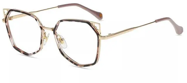 Main image of Firmoo Women Cat Eye Blue Light Glasses, Stylish Vintage Cateye Blue Light Blocking Glasses for Computer, Game, TV, Pattern, Gold