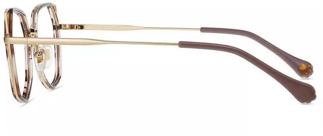 Alt view image 3 of 5 - Firmoo Women Cat Eye Blue Light Glasses, Stylish Vintage Cateye Blue Light Blocking Glasses for Computer, Game, TV, Pattern, Gold