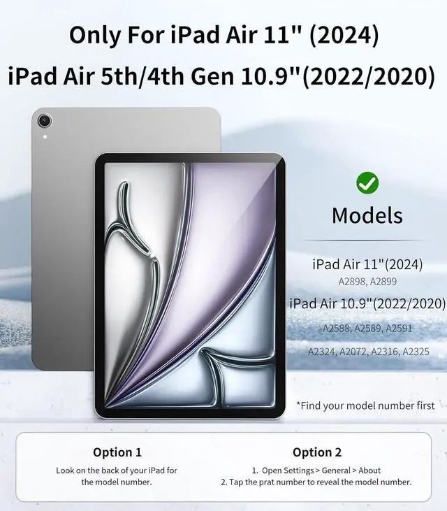 Alt view image 2 of 5 - GKABXY Keyboard Case for iPad Air 11 inch M3/M2 (2025/2024) & iPad Air 5th/4th Gen 10.9-inch (2022/2020) | 7-Color Backlit Bluetooth Keyboard | Soft TPU Case with Pencil Holder (Gray)
