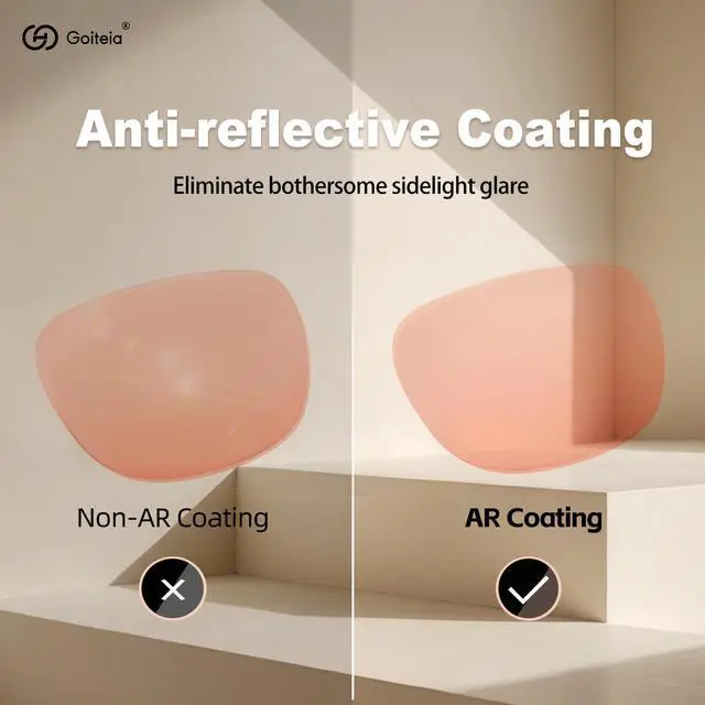 Alt view image 5 of 5 - Goiteia FL-41 Rose Migraine Clip on glasses, Orange Blue Light Blocking Glasses Clip on for Migraine-Gamiing Glasses for Eyes Strain/Light Sensitive-Help to Sleep