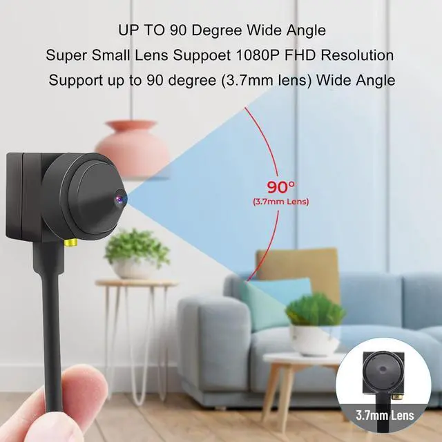 Alt view image 2 of 5 - Eye to Cam, 1080P Center Cam Middle Screen Webcam Auto Focus with Microphone, Eye to Camera, for Online Teaching, Video Calls, Recording, and Meetings