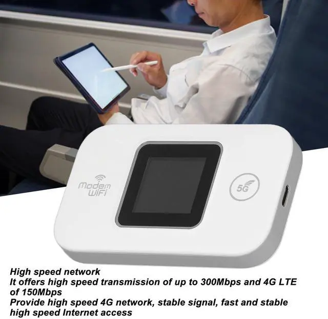 Alt view image 2 of 5 - Portable Wi Fi Mobile Hotspot, Unlocked Wi Fi Hotspot Device with SIM Card Slot Portable Travel Wi Fi for Europe Asia, Supports 10 Device Connections