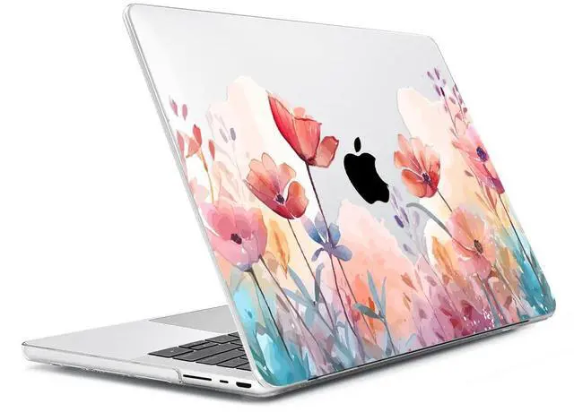 Alt view image 3 of 5 - HOHAIYOO for MacBook Pro 16 inch Case 2024 2023 2022 2021 Release M4 A3186 A3403 M3 A2991 M2 A2780 M1 A2485 Touch ID, Hard Case Shell + Keyboard Cover + Screen Protector+ Webcam Cover, Garden Floral