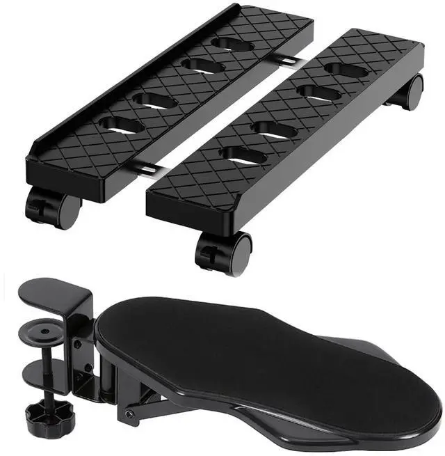 Main image of Computer Tower Stand and Computer Arm Rest for Desk