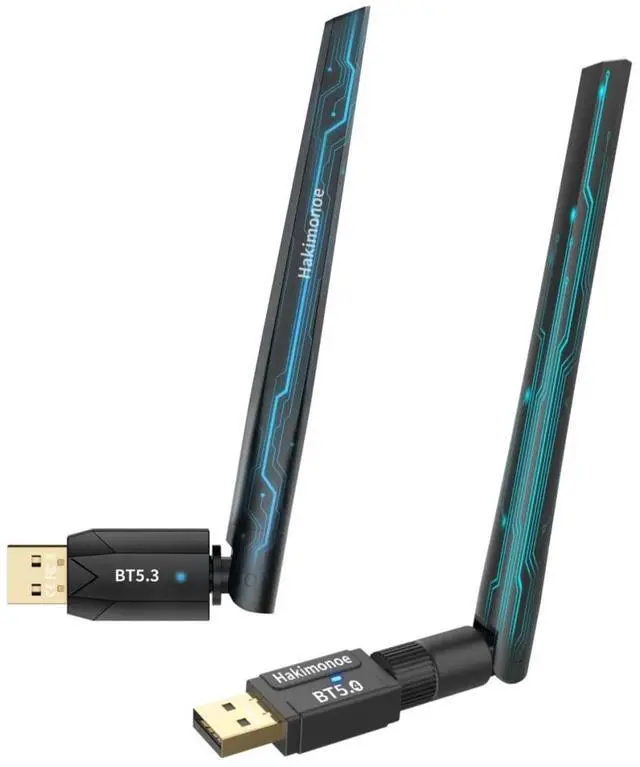 Main image of 100-150M Long Range Bluetooth 5.3&5.4 Adapter for PC, Wireless USB Dongle w/ 5dBi Antenna for Laptop Desktop Windows 11 10 8.1 7, Plug n Play Bluetooth Headphones Headset Speaker Mouse Keyboard Printe