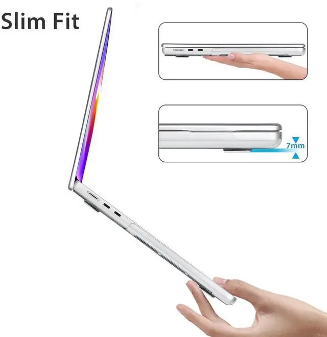 Alt view image 4 of 5 - HOHAIYOO for 2025 2024 2023 2022 MacBook Air 13 inch Case M4 A3240 M3 A3113 M2 A2681 with Touch ID& 13.6" Liquid Retina Display, Plastic Hard Shell&Keyboard Cover&Screen Film&Webcam Cover, Cute Puppy