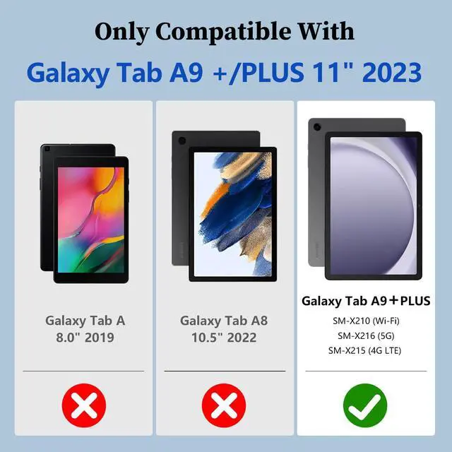 Alt view image 5 of 5 - HOGENL Cover for Samsung Galaxy Tab A9+ Plus Case for Kids Girl, Galaxy Tab A9+ 11 inch 2023 Released with Butterfly Stand Shoulder Strap Shockproof Full Body Protective, Purple