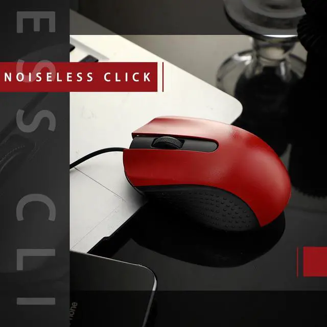 Alt view image 3 of 5 - Hoteam 12 Pcs Wired Computer Mouse Bulk Cord USB Computer Mice Ergonomic Wired Mouse for Pcs, Computers, Laptops, Gaming Office Home Supplies (Red)