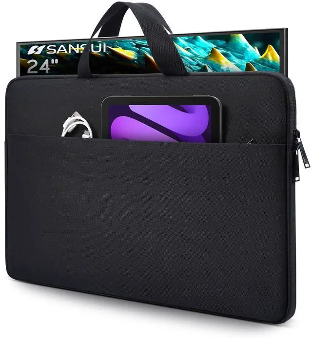 Main image of 24 Inch Portable Monitor Case, Protective Carrying Sleeve for 23.8-24 inch portable monitors InnoView 23.8"/ASUS ZenScreen 24"/ViewSonic TD2423D 24 Inch Portable Monitor Case Bag, Black