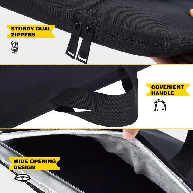 Alt view image 5 of 5 - 24 Inch Portable Monitor Case, Protective Carrying Sleeve for 23.8-24 inch portable monitors InnoView 23.8"/ASUS ZenScreen 24"/ViewSonic TD2423D 24 Inch Portable Monitor Case Bag, Black