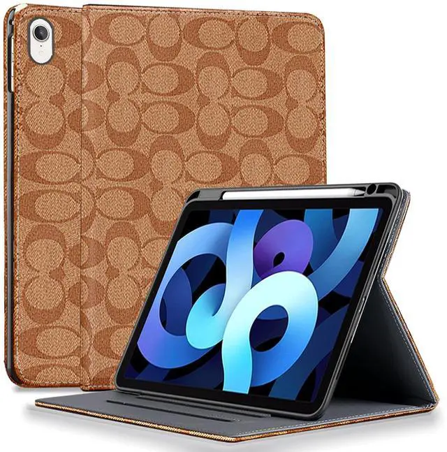 Main image of HYHCF Designer Compatible with iPad (A16) 11th Generation Case 11 Inch 2025,iPad 10th Generation Case 10.9 Inch 2022,Slim Stand PU Leather,with Pencil Holder and Soft TPU Back,Auto Sleep/Wake-Brown