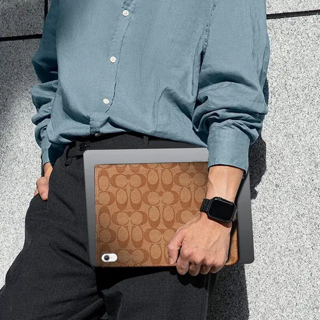 Alt view image 5 of 5 - HYHCF Designer Compatible with iPad (A16) 11th Generation Case 11 Inch 2025,iPad 10th Generation Case 10.9 Inch 2022,Slim Stand PU Leather,with Pencil Holder and Soft TPU Back,Auto Sleep/Wake-Brown