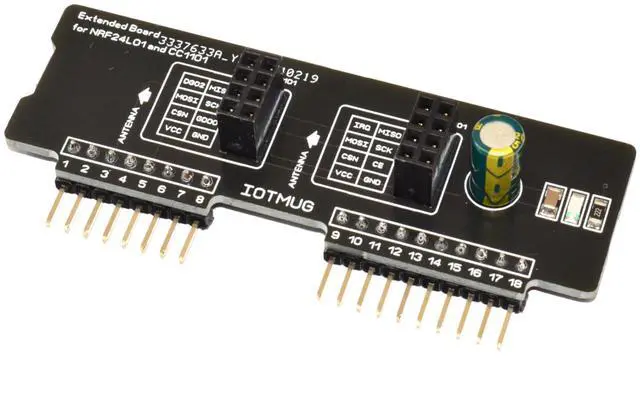 Alt view image 4 of 5 - Multiboard For Flipper Zero Double Radio Module 2in1 NRF24L01 CC1101 With Flipper Hub To Swap Components