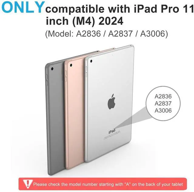 Alt view image 2 of 5 - for iPad Pro 11-inch Case with Keyboard (M4) - Magnetic Wireless Bluetooth Keyboard with Multi-Touch Trackpad 7 Colors Backlit Stain Proof Folio Keyboard Cover for iPad Pro 11 Inch 2024,Dark Cherry