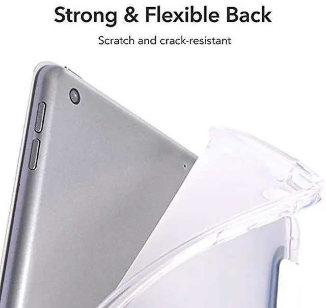 Alt view image 4 of 5 - Idocolors Cute Love Heart Pad Case for 10.2 Inch iPad 7th/8th/9th Generation (iPad 2019/2020/2021) Lovely Girly Anti-Scratch Shockproof with Pencil Holder Lightweight Smart Trifold Stand Cover, Blue