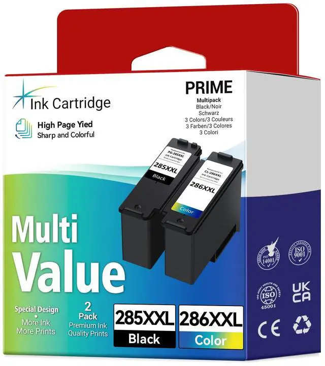 Main image of 1500 Pages 285XXL 286XXL Ink Cartridge Replacement for Canon 285 286 285XL 286XL Compatible for Pixma TR7820, TS7722 TS7720 Inkjet Printer, Print, Scan, Copy