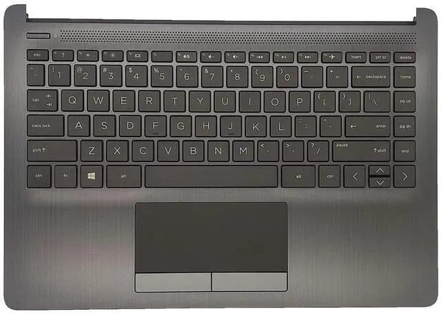 Main image of Replacement Upper Case Palmrest for HP 14Z-DK 14-DK 14-CF 14S-CF 14-DF Series Laptop Non-Backlit Keyboard Assembly Top Cover Touchpad L24818-001 Gray