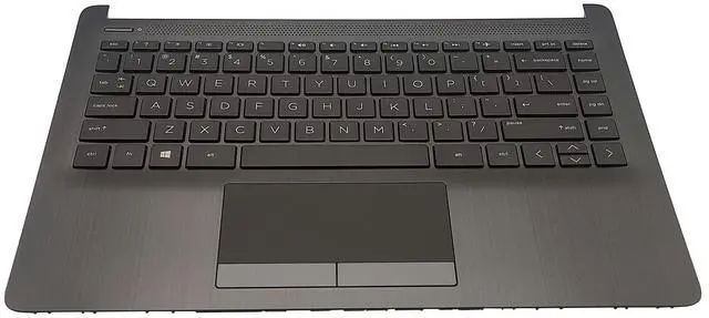 Alt view image 4 of 5 - Replacement Upper Case Palmrest for HP 14Z-DK 14-DK 14-CF 14S-CF 14-DF Series Laptop Non-Backlit Keyboard Assembly Top Cover Touchpad L24818-001 Gray