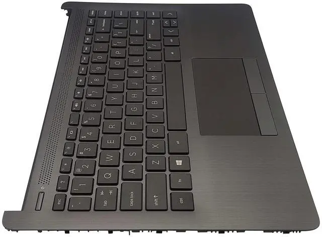 Alt view image 5 of 5 - Replacement Upper Case Palmrest for HP 14Z-DK 14-DK 14-CF 14S-CF 14-DF Series Laptop Non-Backlit Keyboard Assembly Top Cover Touchpad L24818-001 Gray