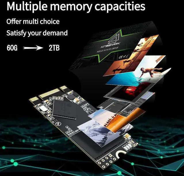 Alt view image 5 of 5 - Kingshark Gamer KingShark Gamer SSD M.2 2242 256GB Internal Ngff SSD 42MM SATA III 6Gb/s (256GB, M.2 2242)