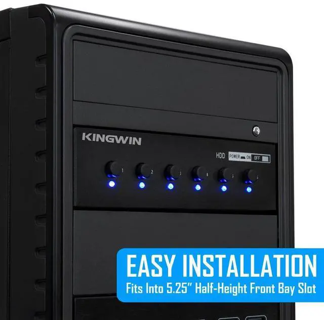 Alt view image 3 of 5 - Kingwin Hard Drive Power Switch Module for 2.5 inch/3.5 inch SATA HDD/SSD. Optimized for SSD, Power On or Off HDDs as Wish, Controls up to Six HDDs, and Provide Longevity to Your Hard Drives