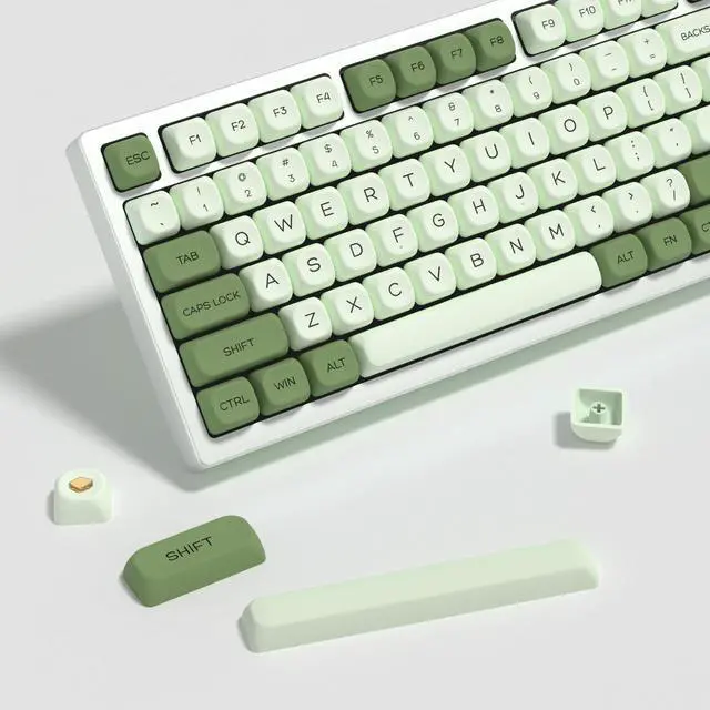 Main image of YMKPVR KBDiy Matcha KOA Profile Keycaps 60 75 100 Percent,Dye-Sublimation PBT Green Cute Custom Keyboard Keycap,143 Key Cap Set for Cherry Gateron MX Switches Mechanical Keyboards