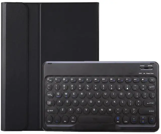 Alt view image 2 of 5 - KcoxdCn Slim Candy Colors Keyboard Case Compatible with iPad mini 7 (A17 Pro) 2024 / iPad mini 6 (2021) 8.3 inch with Pencil Holder Mutil Angles Stand Cover Detachable Wireless Keyboard (Black)