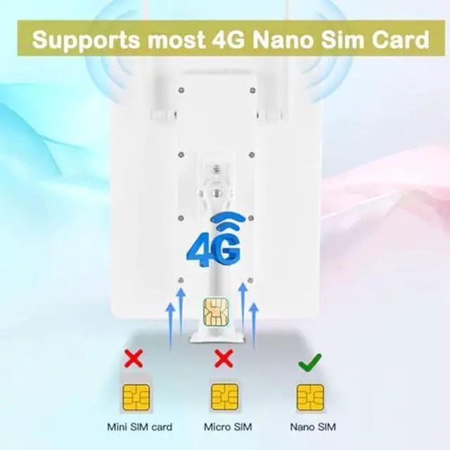 Alt view image 5 of 5 - Solar Powered 4G LTE Modem Router,Outdoor Wireless Router with SIM Card Slot,Free Trial Plan Or Plug Sim Card,Mobile Hotspot 2.4GHz Wi-Fi 150Mpbs,2-External Antennas,Modem for Any Operator (33*25cm)