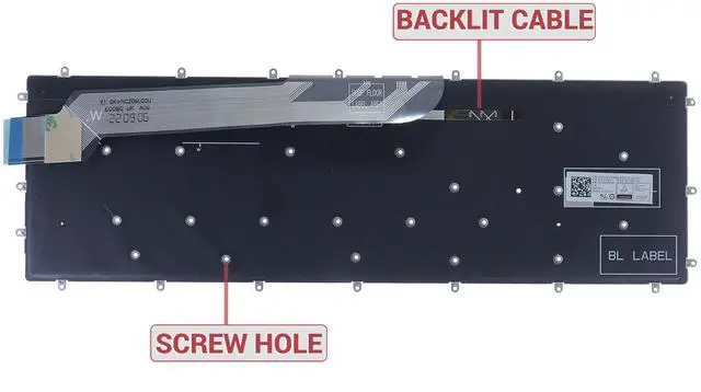Alt view image 2 of 5 - Laptop Keyboard,Latin Spanish,Red Backlit Keyboard Replacement Compatible with Dell G3 15 3500,G3 15 3579,G3 15 3590,G3 17 3779, G5 15 5500,G5 15 5587,G5 15 5590,G7 7590,G7 7588,G7 7790