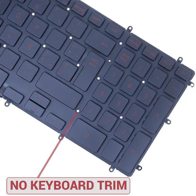 Alt view image 4 of 5 - Laptop Keyboard,Latin Spanish,Red Backlit Keyboard Replacement Compatible with Dell G3 15 3500,G3 15 3579,G3 15 3590,G3 17 3779, G5 15 5500,G5 15 5587,G5 15 5590,G7 7590,G7 7588,G7 7790