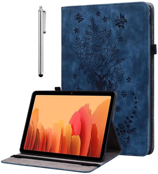 Main image of KEFBWAO Case for  Kindle Fire HD 8 & Fire HD 8 Plus Tablet (12th Generation/10th Generation, 2024/2022/2020), Multi-Angle PU Leather Cover with Stylus Holder for Fire HD 8 Tablet Case, Blue