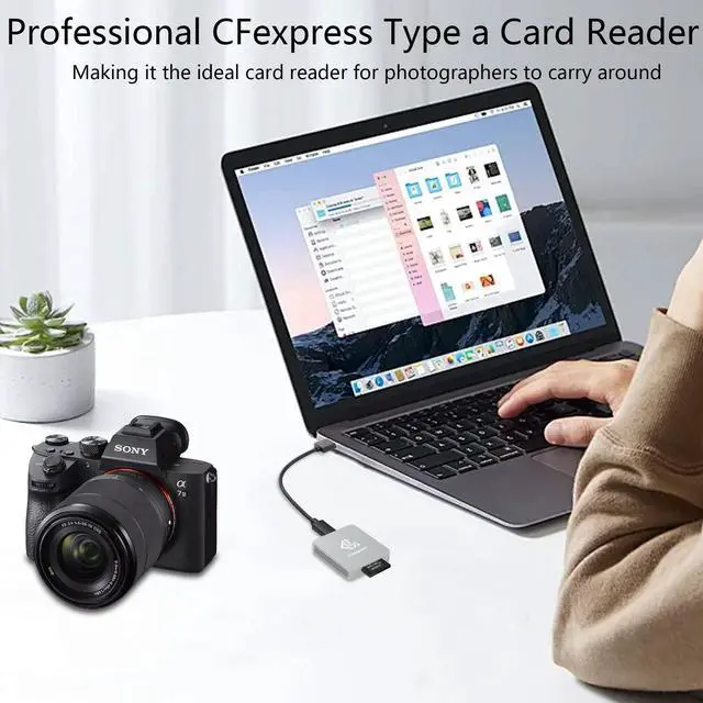 Alt view image 5 of 5 - CERRXIAN CFexpress Type A Card Reader, USB 3.1 Gen 2 CF Express Type A Card Reader,Transfer Speeds Up to 10Gbps, Compatible with Windows/Mac/iOS/Android