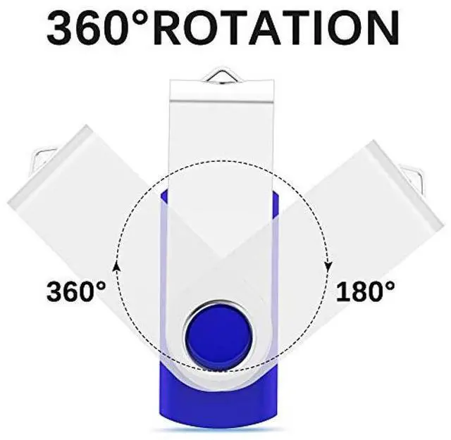 Alt view image 4 of 5 - KEXIN 8GB Flash Drive 10 Pack USB Thumb Drive Memory Stick (USB 2.0, Blue)