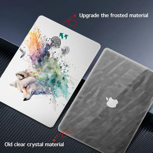 Alt view image 5 of 5 - Lepeoac for MacBook Air 15 inch Case 2023 2024 2025 Release A3241 M4 A3114 M3 A2941 M2 with Liquid Retina Display & Touch ID, Hard Shell with Screen Protector & Webcam Cover & Keyboard Cover, Wolf