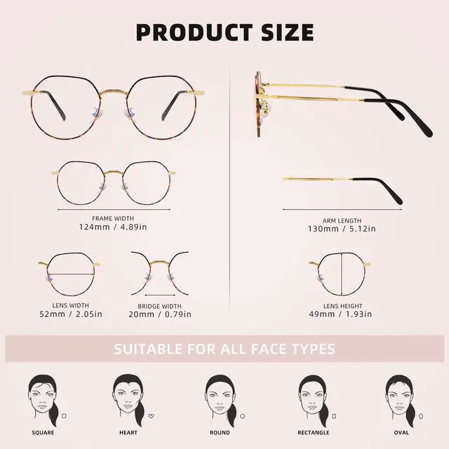 Alt view image 4 of 5 - KINGSEVEN Blue Light Blocking Glasses Men Women Computer Gaming Glasses Lightweight Frame Anti-Eyes Fatigue (ML4527-Leopard)