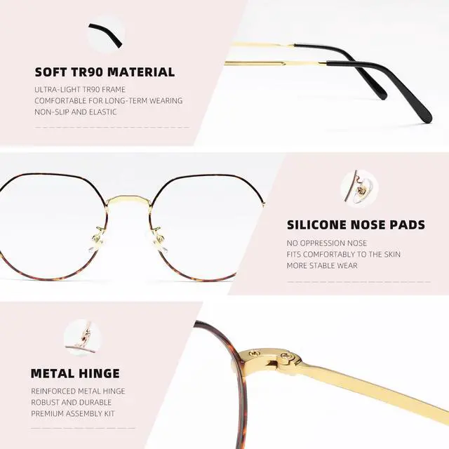 Alt view image 5 of 5 - KINGSEVEN Blue Light Blocking Glasses Men Women Computer Gaming Glasses Lightweight Frame Anti-Eyes Fatigue (ML4527-Leopard)