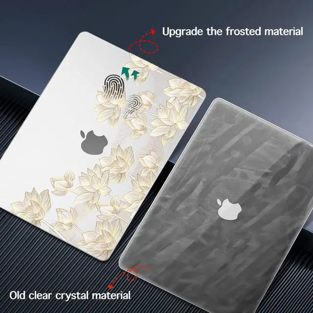 Alt view image 5 of 5 - Lepeoac for MacBook Air 15 inch Case 2023 2024 2025 Release A3241 M4 A3114 M3 A2941 M2 with Liquid Retina Display & Touch ID, Hard Shell with Screen Protector & Webcam Cover & Keyboard Cover, Lotus