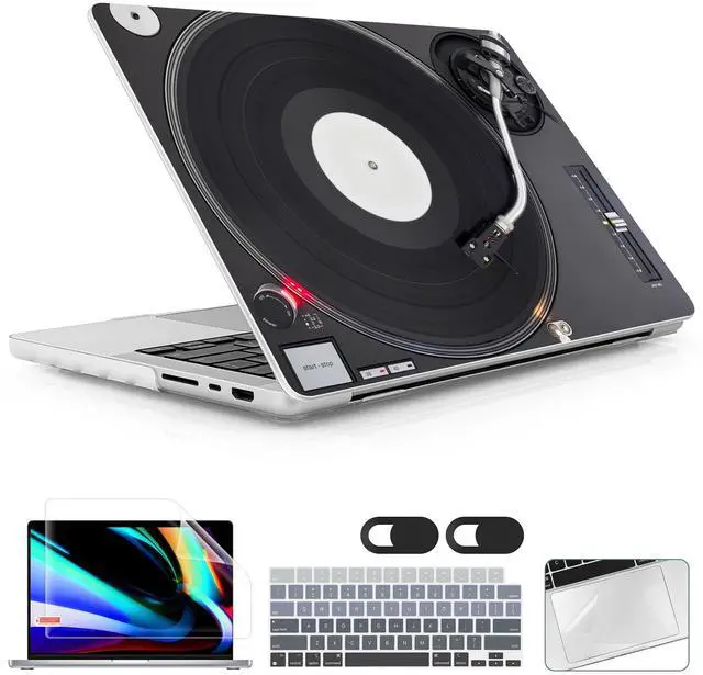 Main image of Lepeoac for MacBook Pro 14 Inch 2024 2023 2022 2021 Release M4 A3112 A3401 A3185 M3 A2918 A2992 M2 A2779 M1 A2442 Pro/Max Chip, Plastic Hard Shell Case with Keyboard Cover, DJ Turntable