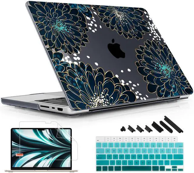 Main image of Lepeoac for MacBook Pro 14 Inch 2024 2023 2022 2021 Release M4 A3112 A3401 A3185 M3 A2918 A2992 M2 A2779 M1 A2442 Pro/Max Chip, Plastic Hard Shell Case with Keyboard Cover, Luxury Floral