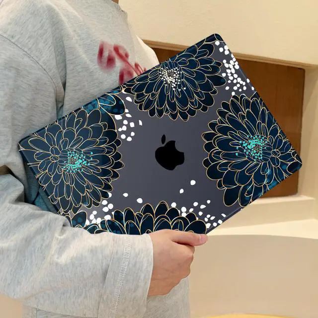 Alt view image 4 of 5 - Lepeoac for MacBook Pro 14 Inch 2024 2023 2022 2021 Release M4 A3112 A3401 A3185 M3 A2918 A2992 M2 A2779 M1 A2442 Pro/Max Chip, Plastic Hard Shell Case with Keyboard Cover, Luxury Floral