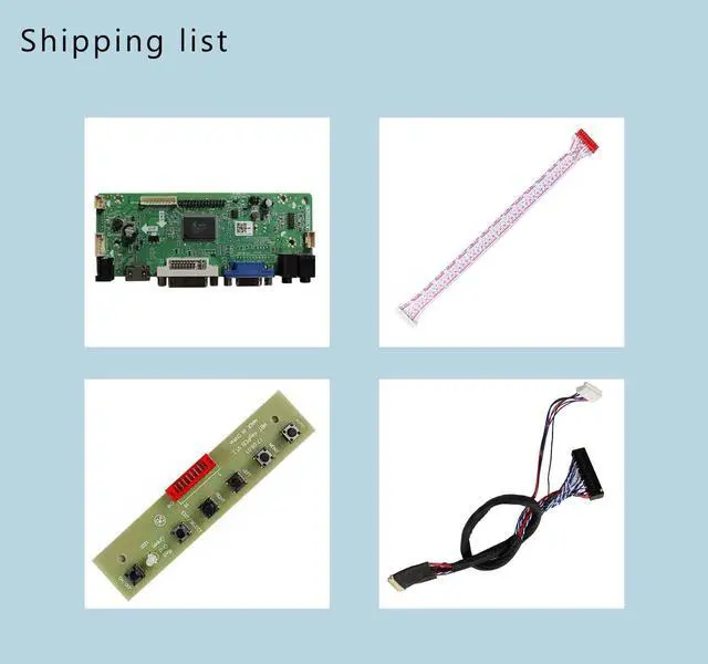 Alt view image 4 of 5 - VGA DVI Audio LVDs Controller Board 40 Pin for 15.6" 17.3" 1920x1080 B156HW01 LP156WF1 N173HGE-L21 B173HW01 LP173WF1 WLED LCD Screen