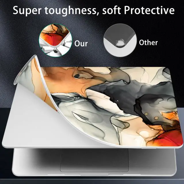 Alt view image 4 of 5 - Lepeoac for MacBook Air 15 inch Case 2023 2024 2025 Release A3241 M4 A3114 M3 A2941 M2 with Liquid Retina Display & Touch ID, Hard Shell with Screen Protector & Webcam Cover, Technique Texture