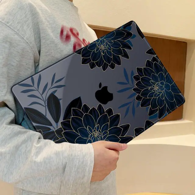 Alt view image 4 of 5 - Lepeoac for MacBook Pro 16 inch Case 2021 2022 2023 2024 Release A3186 A3403 M4 A2991 M3 A2780 M2 A2485 M1 Pro/Max, Hard Shell Case with Screen Protector & Keyboard Cover, Flower Dahlia