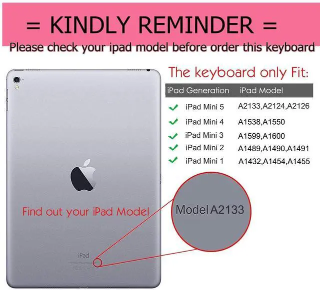 Alt view image 2 of 5 - Lrufodya Keyboard Case for iPad Mini 5th & 4th Gen 7.9 Inch with Detachable Wireless Magnetic Keyboard and Pen Holder, Multi-Angle, Support 3 System for iPad Mini 3th, Mini 2 1 Generation (Black)