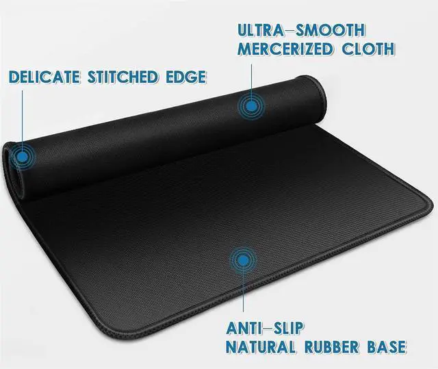 Alt view image 5 of 5 - LL-COEUR XXL Black Mouse Pad Gaming Keyboard Mat Laptop Office Desk Mat (51.1" x 19.6" x 0.12")