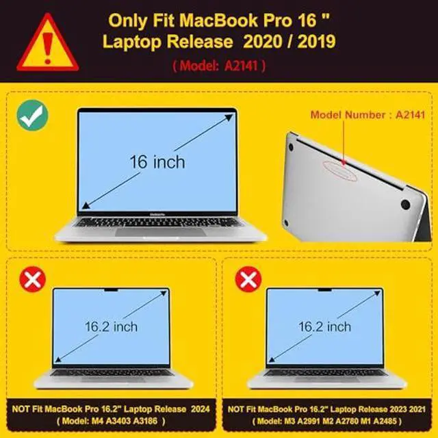 Alt view image 2 of 5 - May Chen Compatible with MacBook Pro 16 inch Case 2020 2019 Release A2141 with Touch Bar&Touch ID, Plastic Hard Shell Case with Keyboard Cover + Screen Protector, Starry Mountain