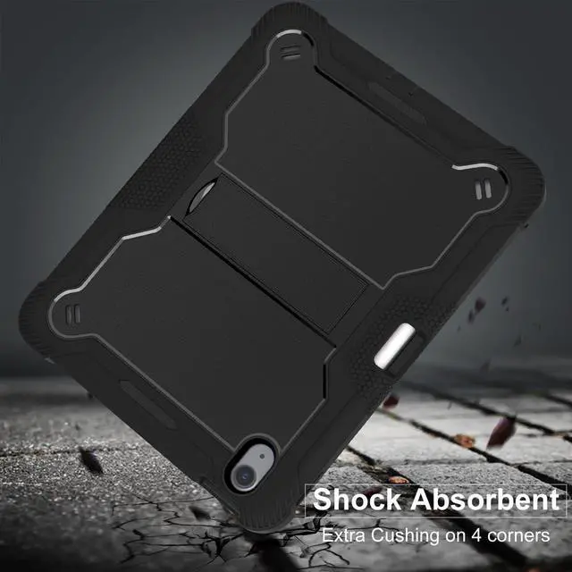 Alt view image 4 of 5 - MAKEIT CASE for iPad Air 11" M2 (2024) Case, iPad Air 5 (2022) Case, iPad Air 4 Case, Heavy Duty Kickstand Shockproof Protective Cover with Pencil Holder for iPad Air 6th/ 5th /4th Generation