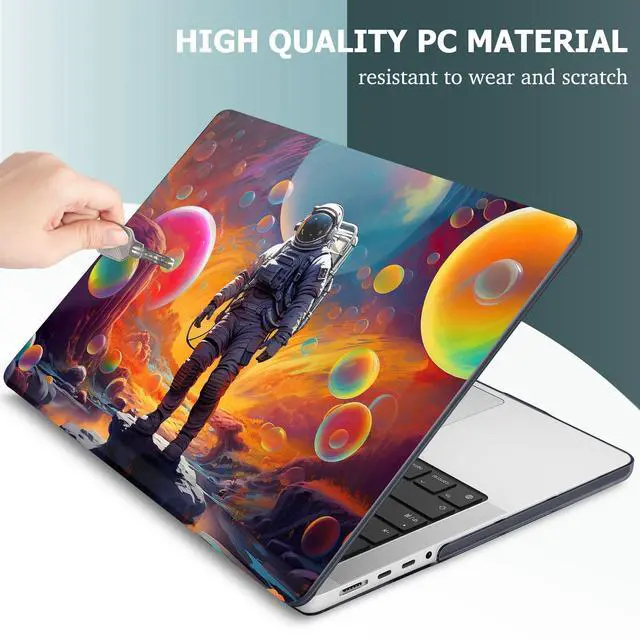 Alt view image 4 of 5 - May Chen Case for M4 MacBook Pro 14 inch Case A3112 A3401 Max A3185, M3 A2918 A2992, M2 A2779 M1 A2442, 2024 2023 2022 2021 Release, Plastic Hard Shell with Keyboard Cover, Astronaut